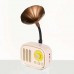 Retro Trumpet Style Bluetooth Speaker Wireless Stereo Subwoofer Music Box Hifi Speakers with Mic FM radio TF for Phone